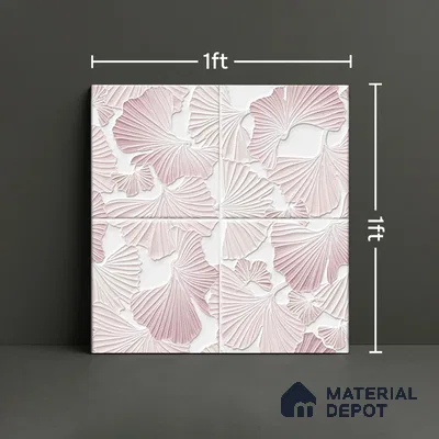 Floral Wall Tile TL 07244 C Florina 4002 Granula 1 ft x 1 ft Ceramic Matte Finish - 9 mm  | 2 mm Spacer is Mandatory | Please Expect a Slight Variation of Pattern (Sample)
